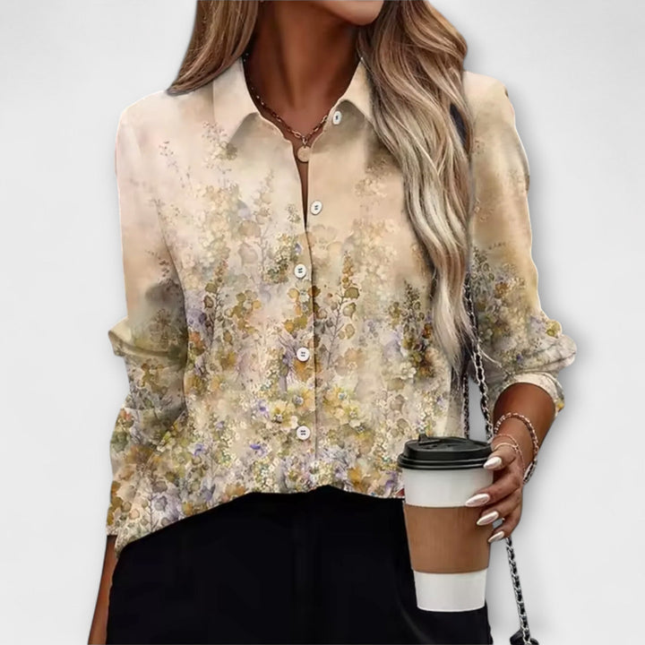 Liliane – Floral Button-Up Blouse