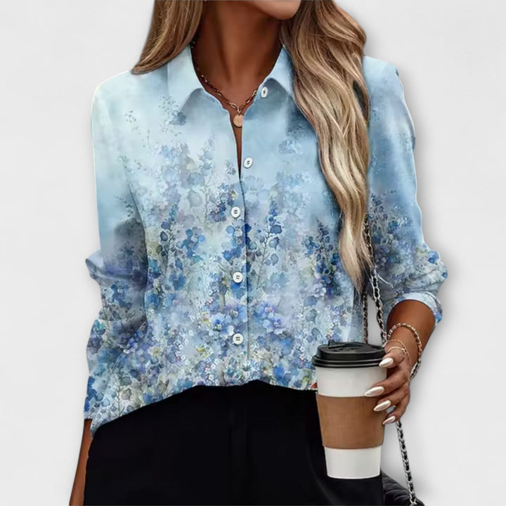 Liliane – Floral Button-Up Blouse