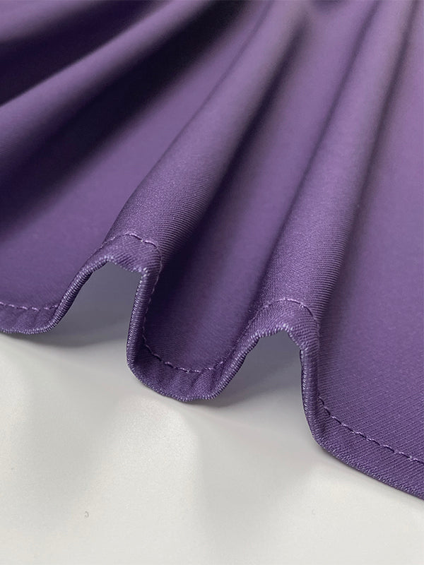 Loose Sleeveless Contrast Color Round-Neck Maxi Dresses