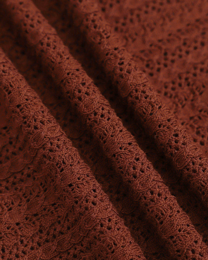 Timeless Slim Fit Sweater – Classic Round Neck in Rich Brown