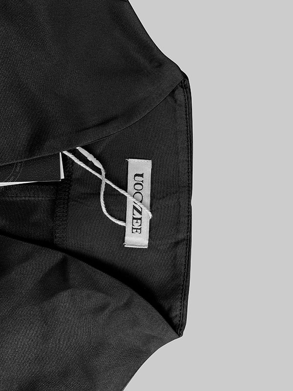 Short Sleeves Solid Color V-Neck Midi Dresses