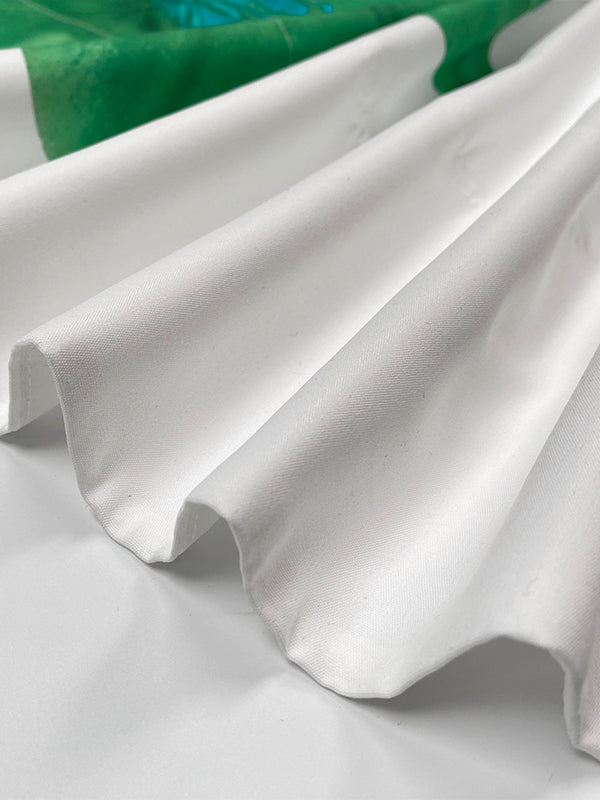 A-Line Loose Flower Print Pleated V-Neck Midi Dresses