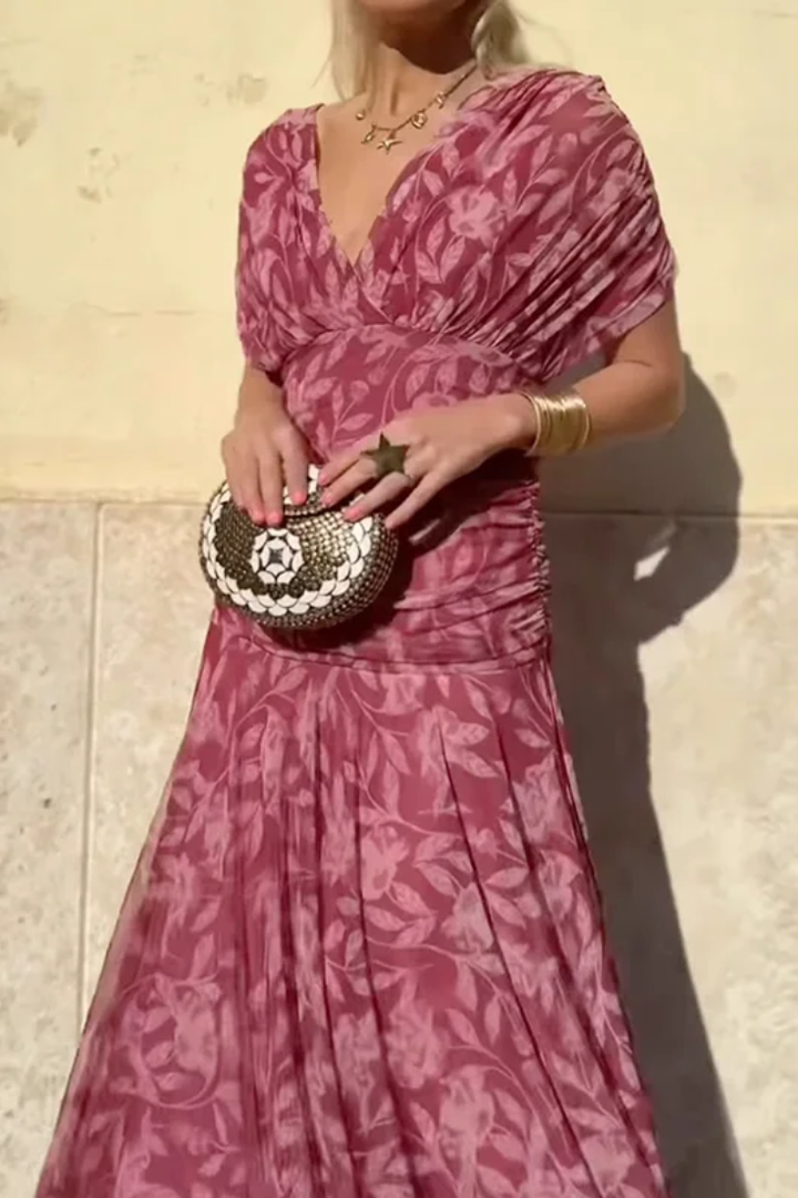 Helodia | Elegant Dress With V-Neckline