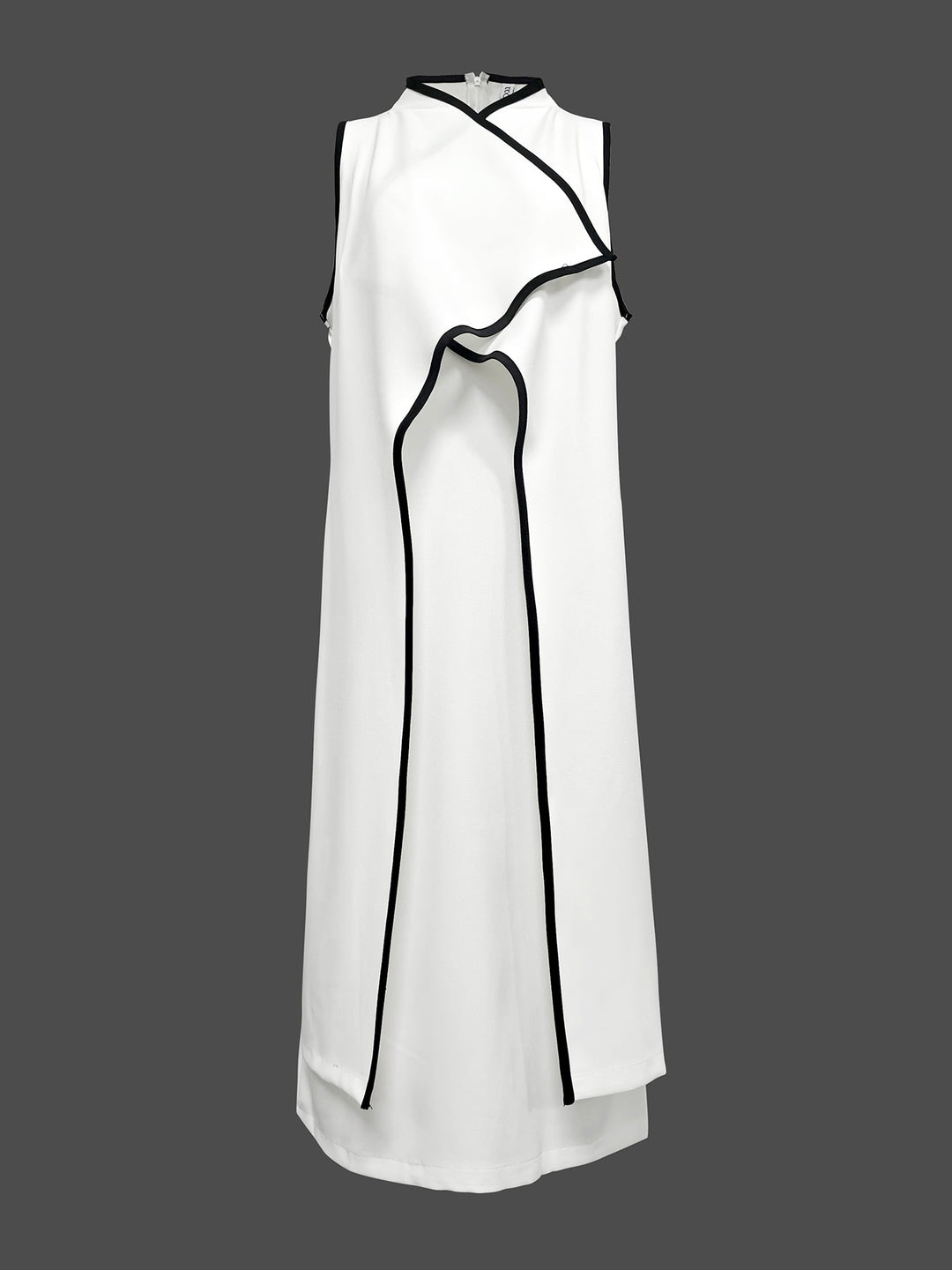 False Two Sleeveless Solid Color Midi Dresses