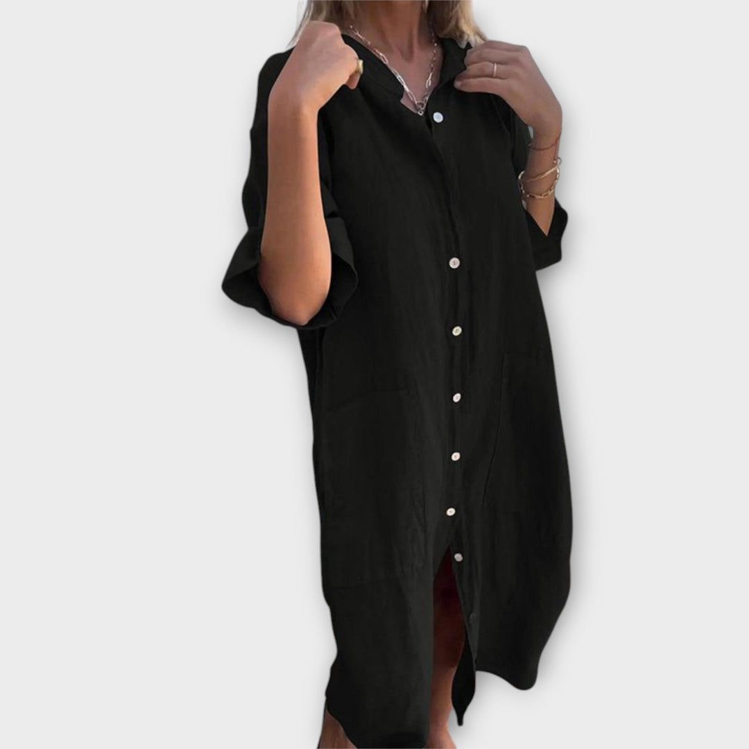 Mira – Button-Down Tunic Dress