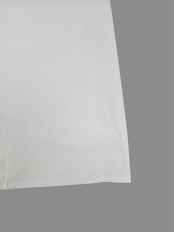 A-Line Loose Pleated Tied Round-Neck Midi Dresses