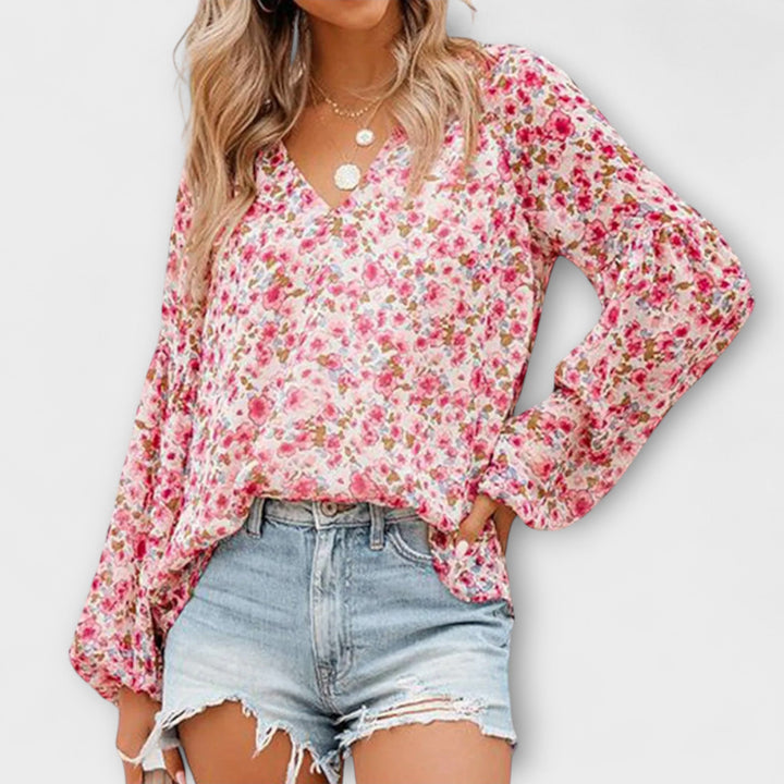 Amya – Long Sleeve Floral Blouse