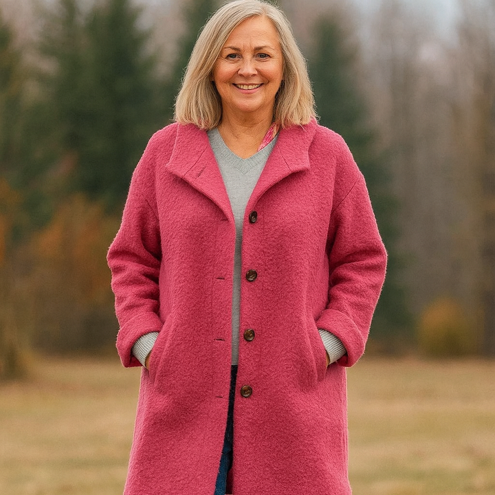 Timeless Merino Wool Button Coat