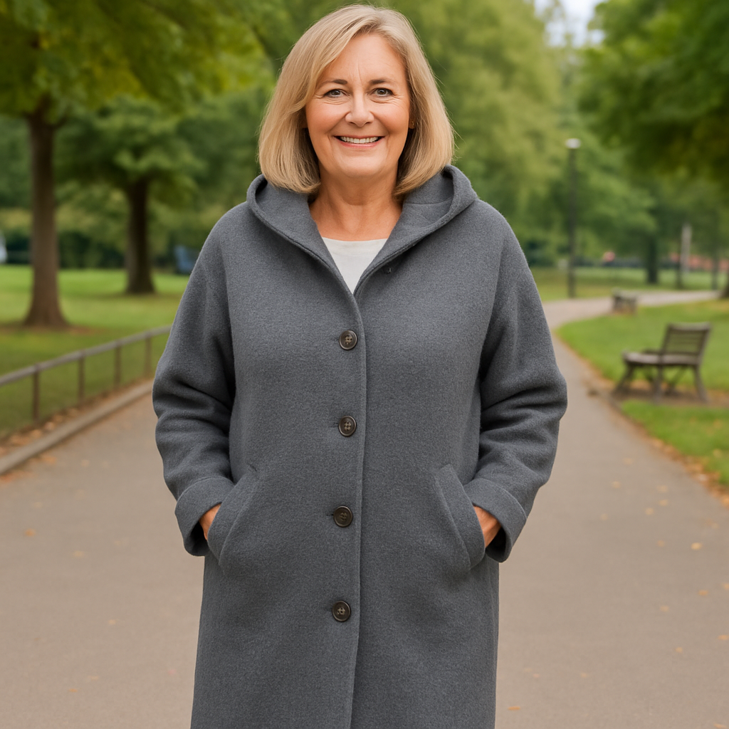 Timeless Merino Wool Button Coat