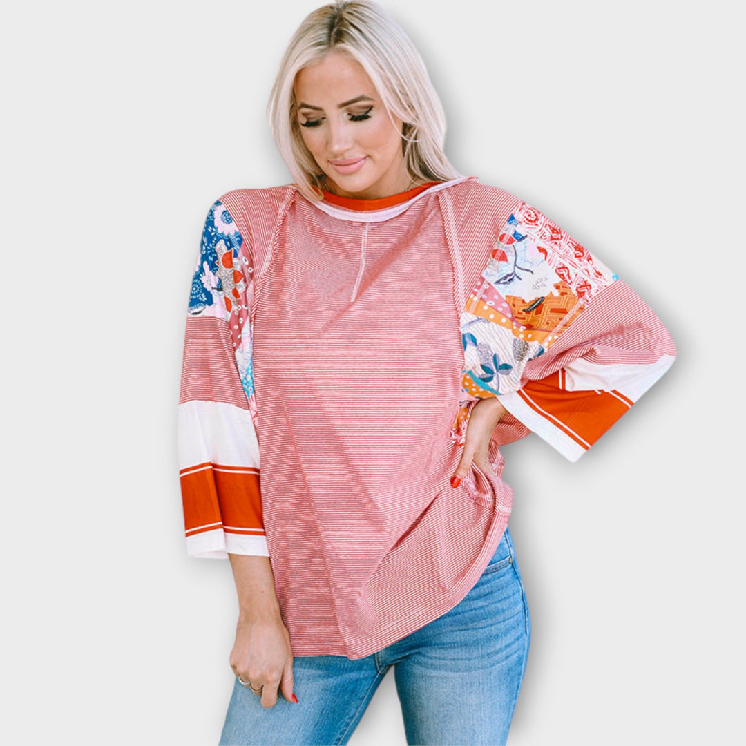 Nella™ Floral Patchwork Blouse