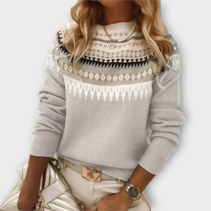 Ava™ Patterned Knit Sweater
