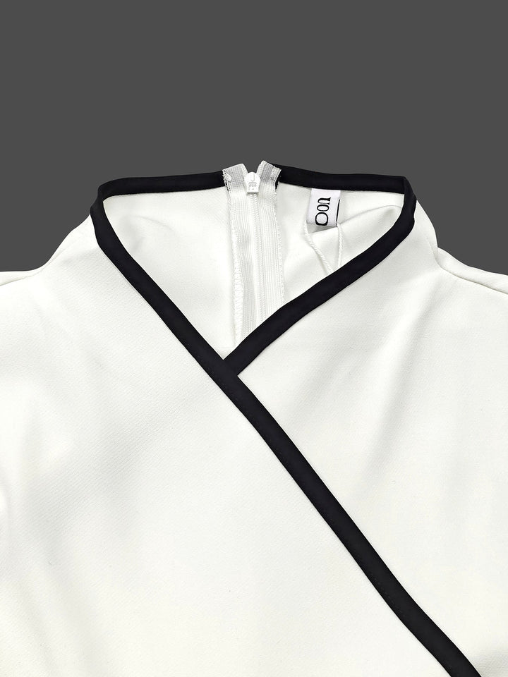 False Two Sleeveless Solid Color Midi Dresses