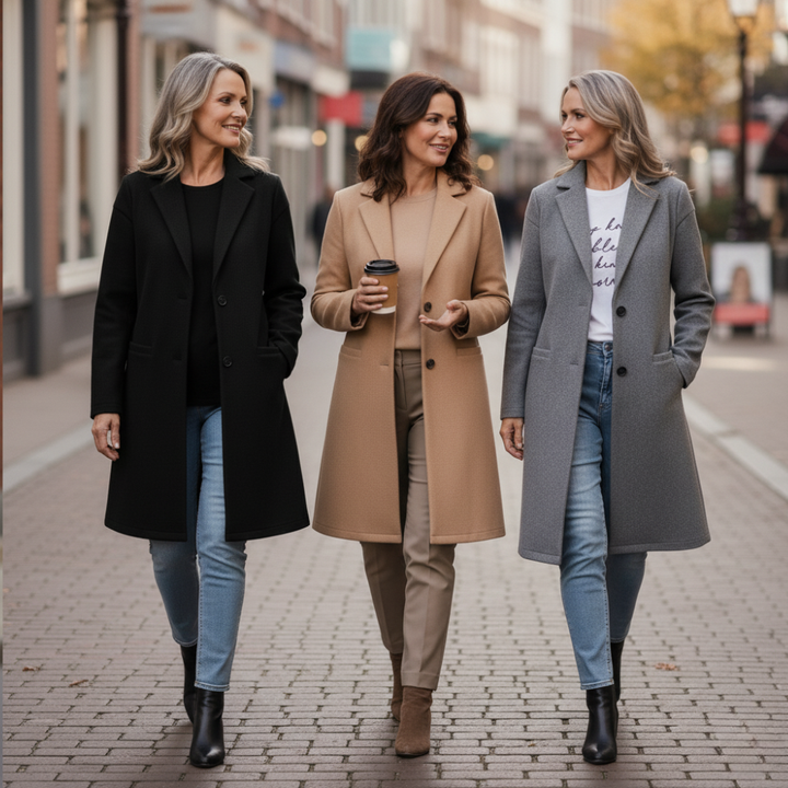 The Eleanor™ Longline Wool Coat – Effortless Warmth & Timeless Grace