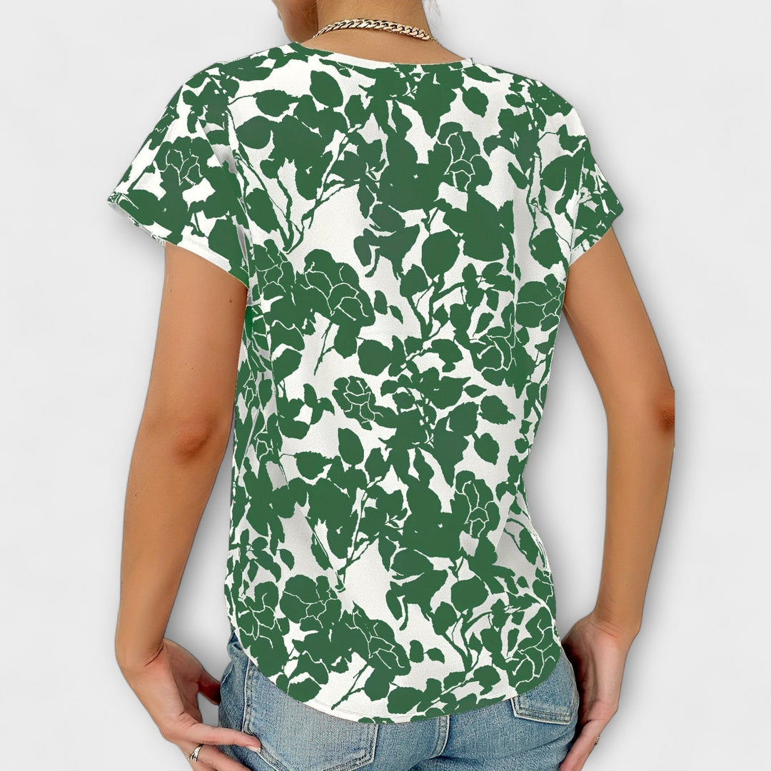 Elodie – V-Neck Floral Blouse