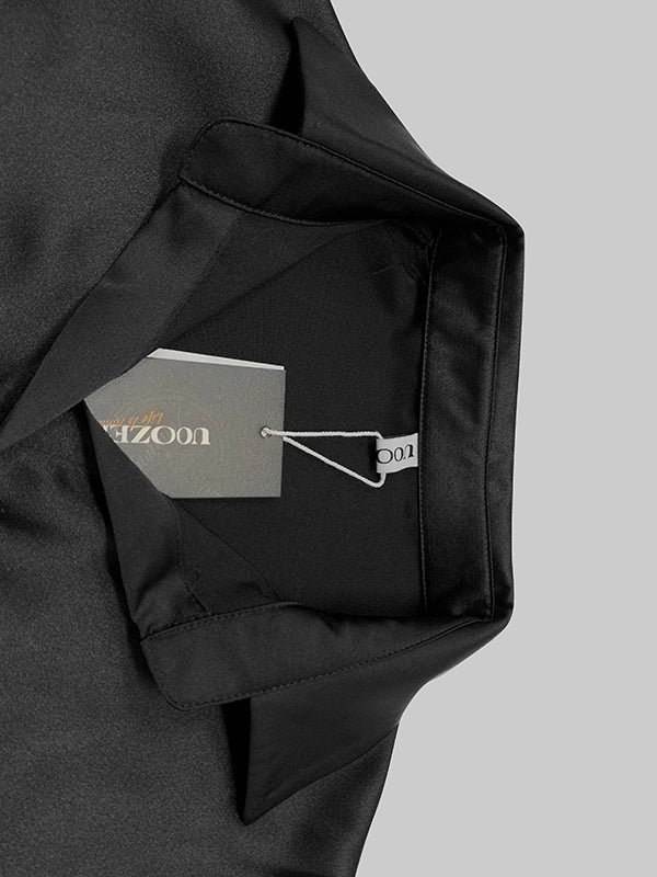 Long Sleeves Loose Solid Color Lapel Collar Maxi Shirt Dresses