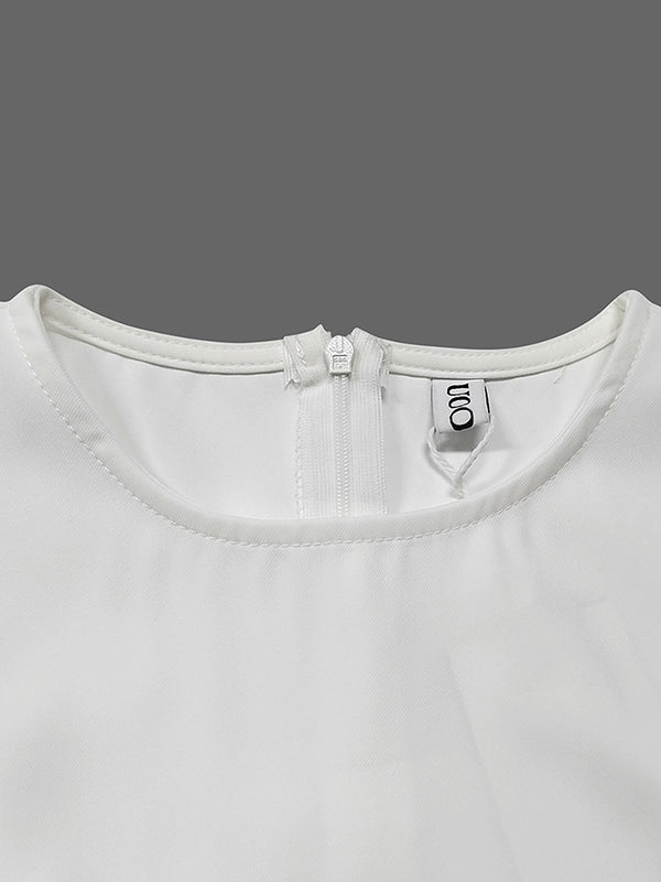 Sleeveless Solid Color Round-Neck Maxi Dresses