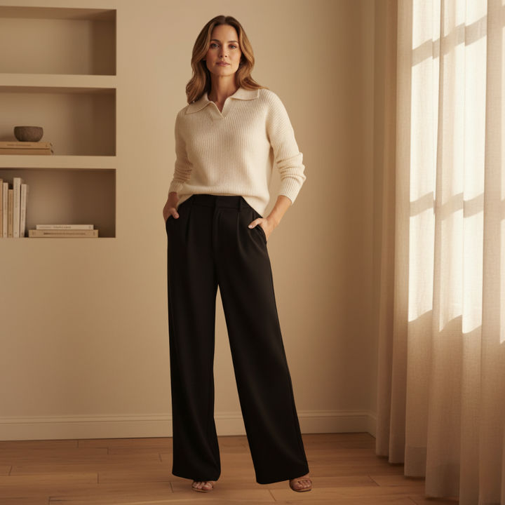 The Elise™ Wide-Leg Trousers – Elegant Drape, Effortless Fit